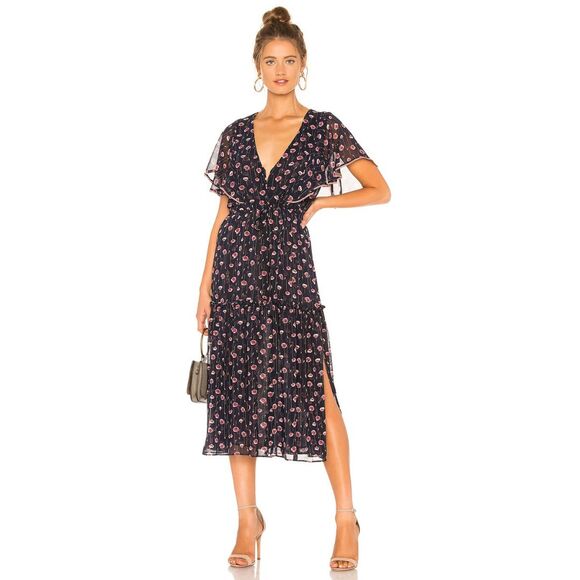 MISA LA Veronique Ruffle Maxi Dress XS - Picture 1 of 8